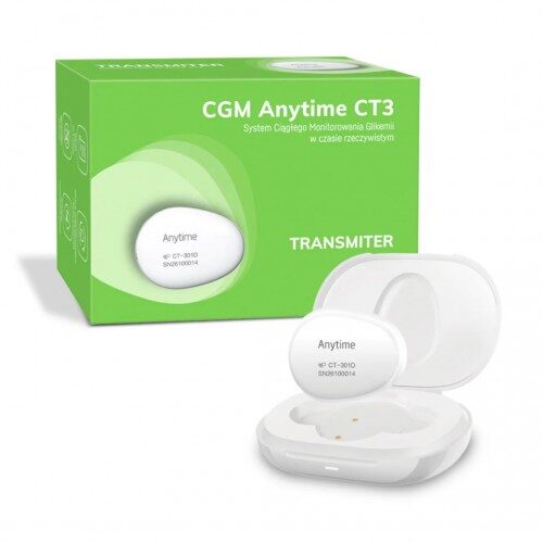 Sistem Monitorizare Continua Glicemie - Anytime CT3 - 14 zile ( senzor + aplicator + transmitator + incarcator )