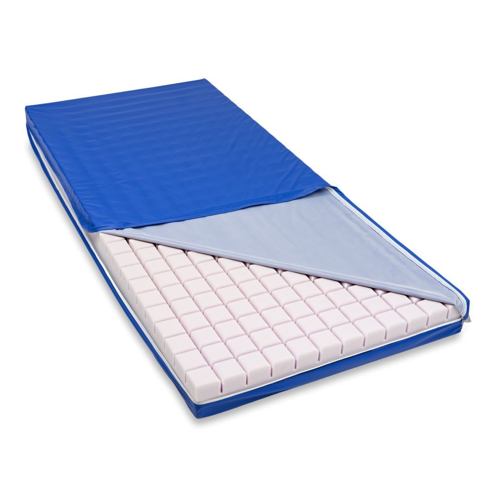 MAT-GOF-ZM_1 Saltea medicala pentru pat spital, anti-escare din spumă, dimensiuni 200x90cm, lavabila, Timago - imagine 3