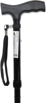 Baston ortopedic pliabil, aluminiu, reglabil, 82-92 cm, negru, PEPE - imagine 2