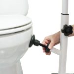 Cadru din otel de sprijin pentru toaleta, persoane cu mobilitate redusa, reglabil si ajustabil, alb, KMINA - imagine 6