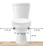 Cadru din otel de sprijin pentru toaleta, persoane cu mobilitate redusa, reglabil si ajustabil, alb, KMINA - imagine 7