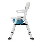 Scaun de toaleta si dus multifunctional, reglabil pe inaltime, pliabil, alb, 136 kg, TIMAGO - imagine 2