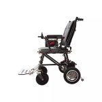 Scaun cu rotile electric din aluminiu, pliabil, ultrausor, manere rabatabile, negru, sezut 46cm, KY171 - imagine 2
