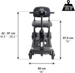 Scuter/carucior electric pentru adulti sau persoane cu dizabilitati, pliabil, negru, KMINA - imagine 6