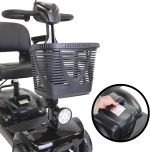 Scuter/carucior electric pentru adulti sau persoane cu dizabilitati, manere rabatabile, negru, KMINA - imagine 3