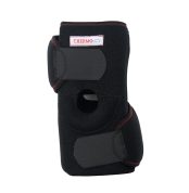 Orteza pentru genunchi cu suport rotula, neagra, marime universala, ThermoCy