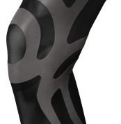 Orteza elastica pentru genunchi ultra-subtire, cu banda de silicon, ultra-breath, neagra marimea S Antar