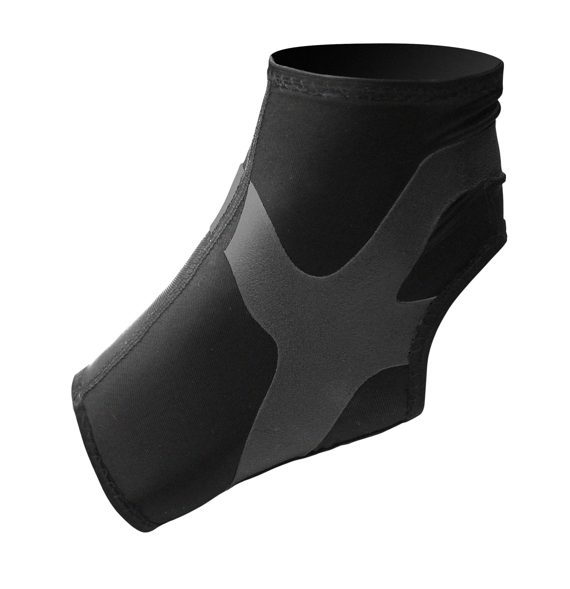 Orteza elastica pentru glezna ultra-subtire, cu banda de silicon, ultra-breath, neagra, partea stanga marimea S ANTAR