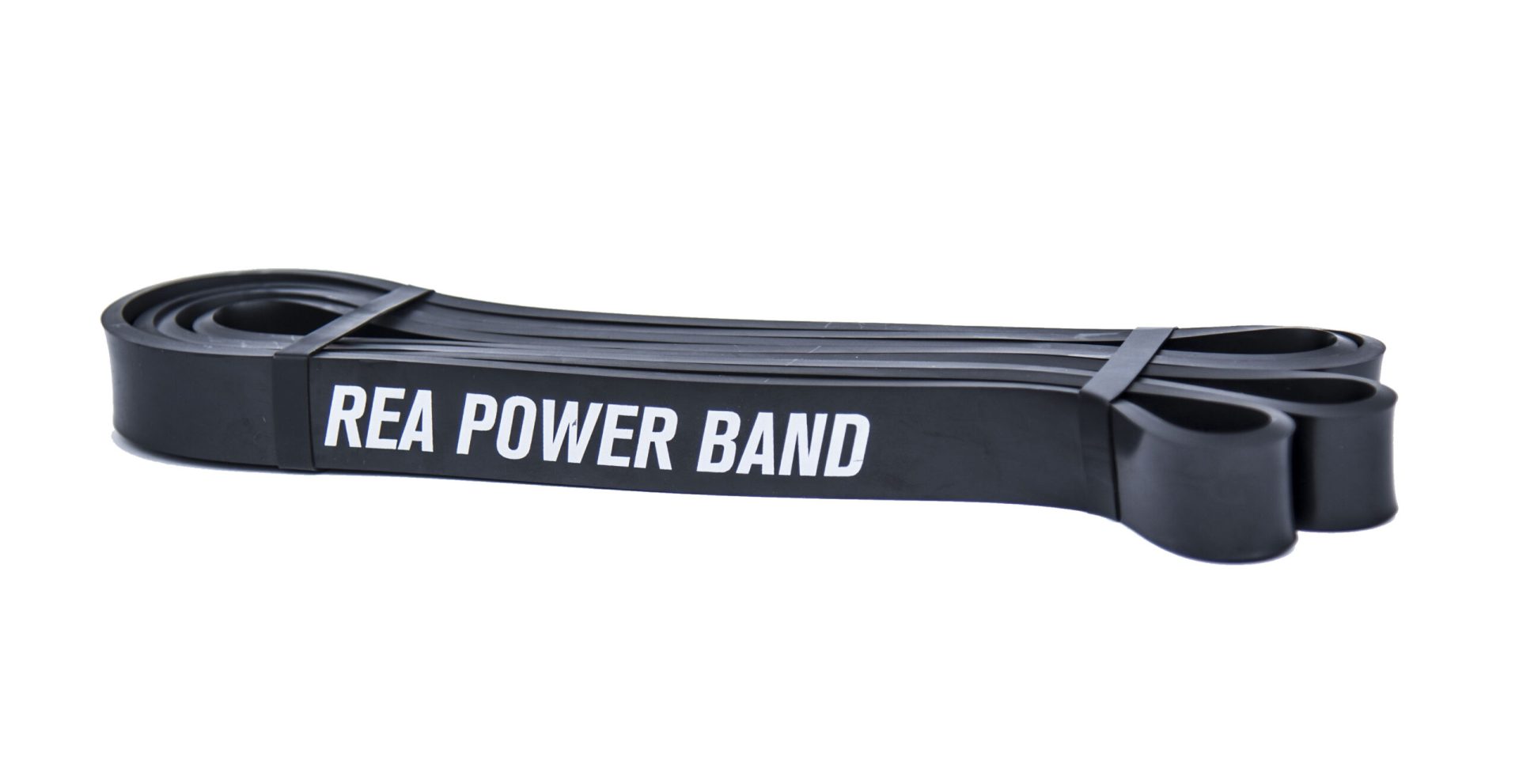 Banda elastica de cauciuc REA Tape pentru exercitii, antrenament, forta, coordonare, mobilitate, negru rezistenta 23-34kg
